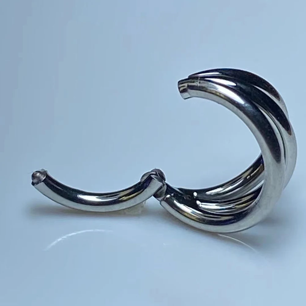 

Кольцо для пирсинга G23, ювелирное изделие с титановым покрытием, 3 вентилятора, для боковой стороны, с раскрывающимся сегментом, для хрящевой...