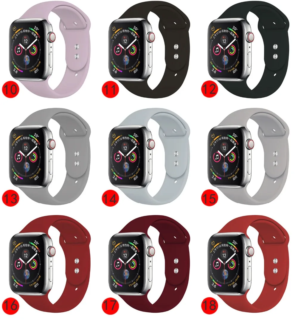 Ремешок для часов Silikon Für apple watch band 40 мм 44 мм 42 мм 38 мм apple watch 4 apple watch 5 correa iwatch повязки Uhr zubehёr