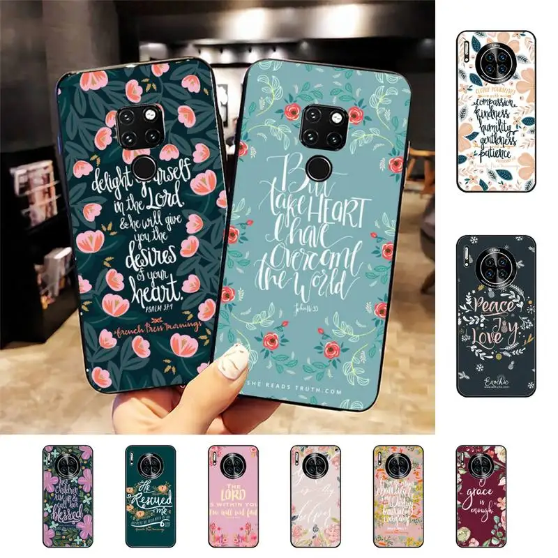 

Christian bible quotes verse jesus Phone Case For Huawei Nova3I 3E mate20lite 20Pro 10lite Luxury funda case