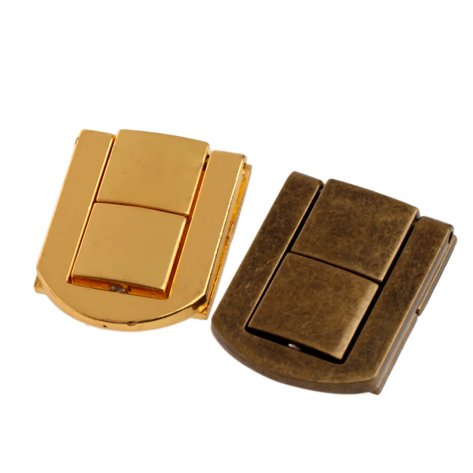 Металлическая застежка крючок золотистая/старинная бронзовая 4 винта