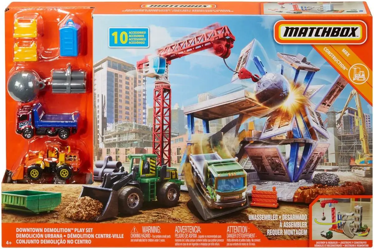 

Matchbox Urban Demolition Toy City Construction Truck Set 1:64 Diecast Model Car Collection Kids Toys Gifts for children