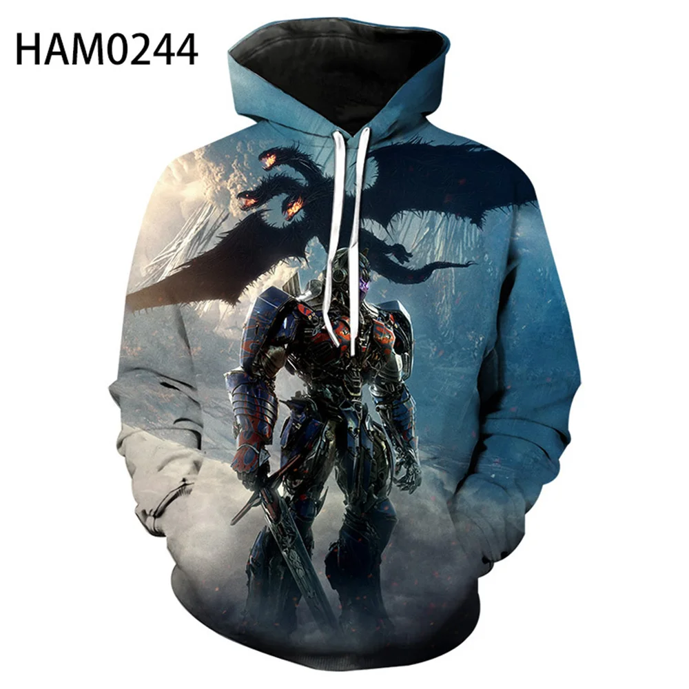 

2021 Transformers Hoodie Sweater Men's and Women's 3D Printing American Popular Cartoon Anime Pullover 110-6XL