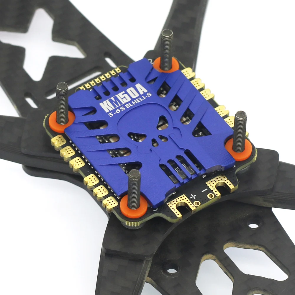 Skystars-placa controladora de velocidad KM50A 3-6S 4 en 1 ESC BLHeli_S ESC, compatible con Dshot150 Dshot300 Dshot600 para Dron de carreras FPV RC-5