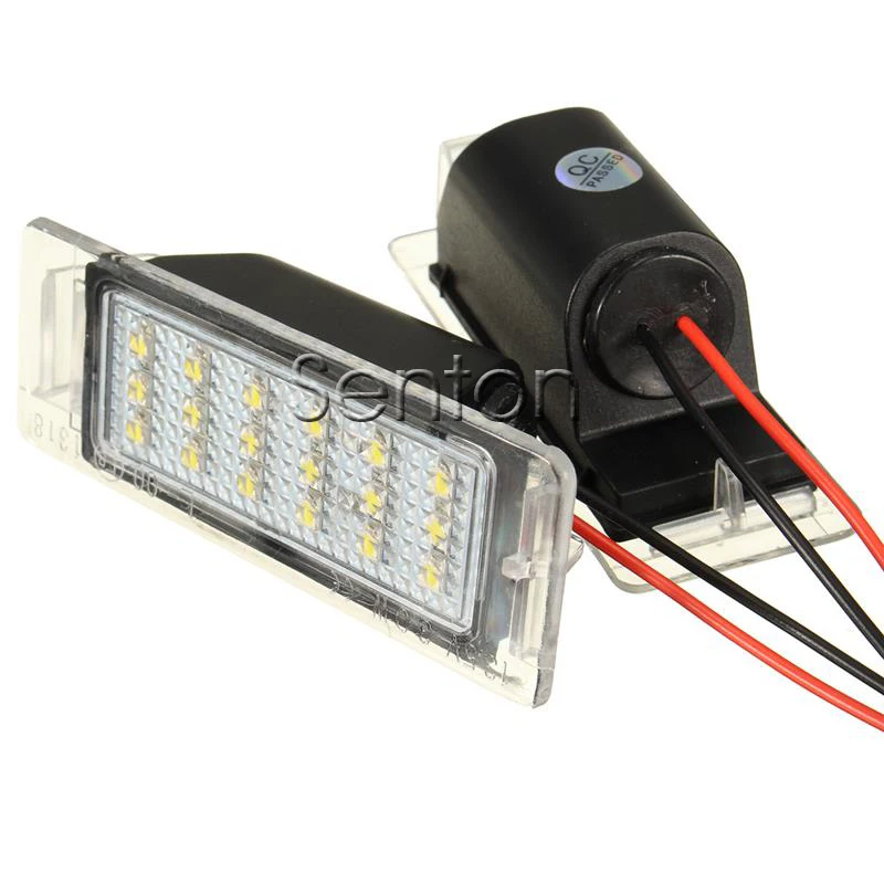 1 пара светильник для номерного знака автомобиля 12 в белый SMD светодиодный canbus