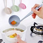 Ложка-дуршлаг пластиковая, сито для приготовления пищи, с длинной ручкой, кухонный ковш