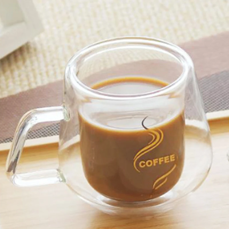 Термостойкие двухслойные Стеклянные Кофейные чашки утренние стаканы молочные