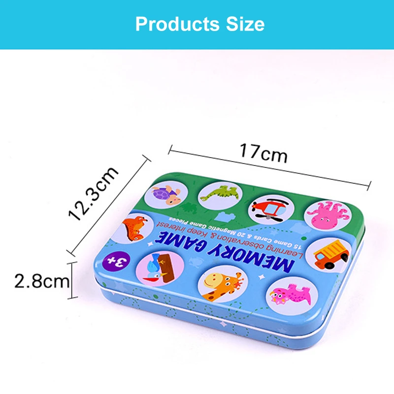 

Children's 3D Puzzle Interactive Wooden Puzzle Toys Memory Chess Game with Iron Box Educational Montessori Toys for Kids Gift