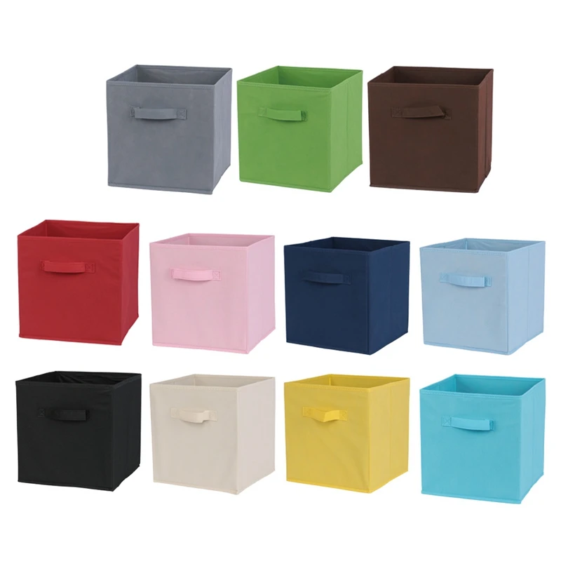 

Non-woven Foldable Cube Storage Bin Fabric Drawer Cubby Organizer Container Box Sundries Organizer Basket
