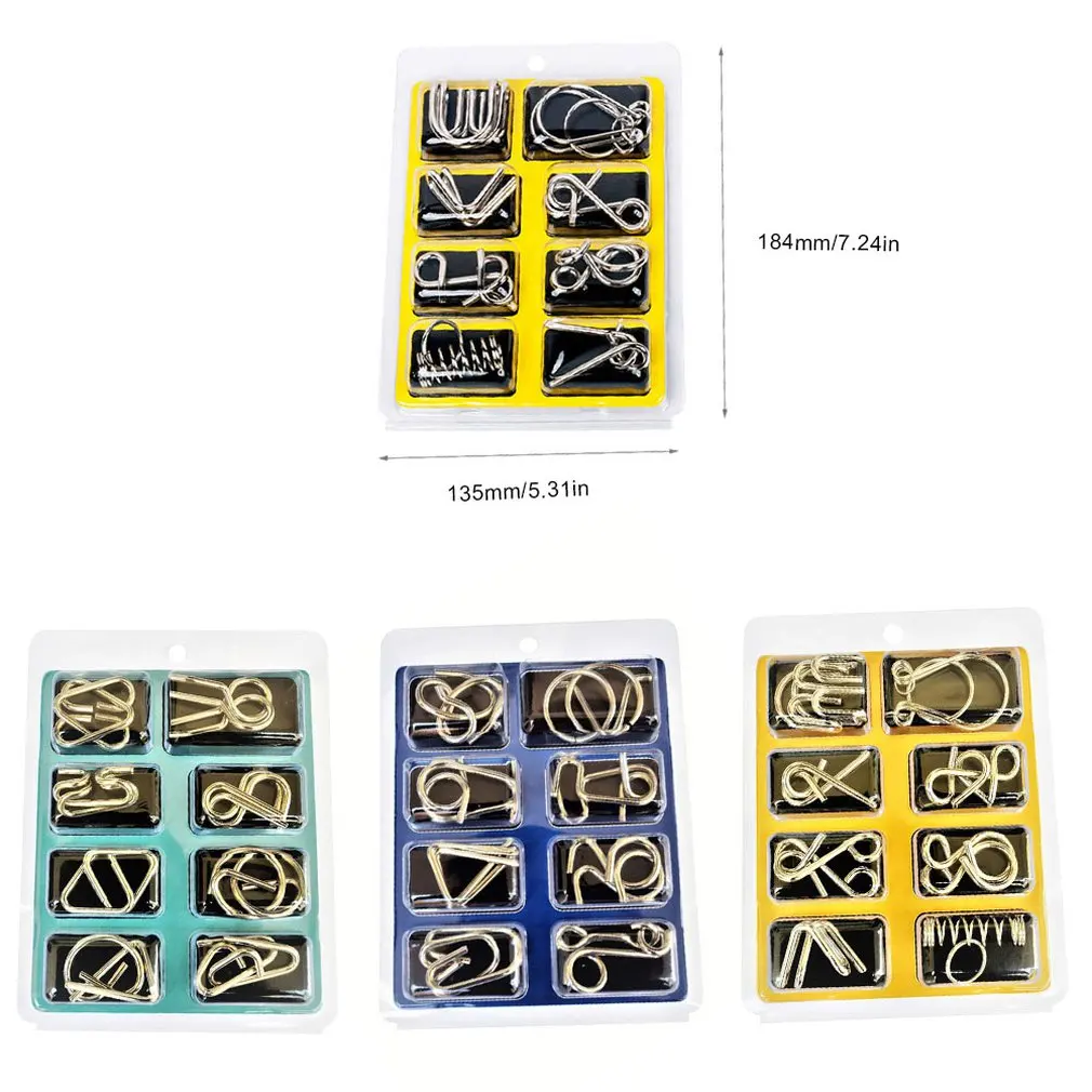 8 шт./компл. металлическая проволока головоломка IQ Mind игра для взрослых детей