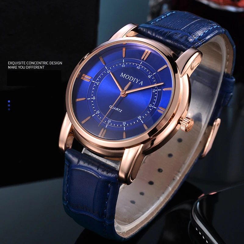 Часы наручные мужские кварцевые с кожаным ремешком водонепроницаемые|Кварцевые