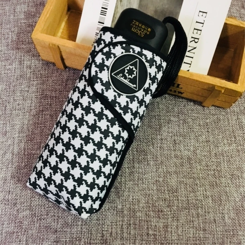 Зонт от дождя женский Ветрозащитный прочный 5 складных солнцезащитных зонтиков