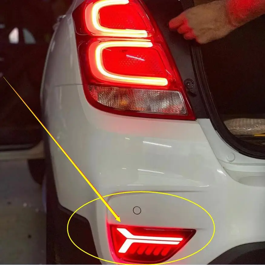 2 шт. 2018y автомобильный bupmer головной светильник для Chevrolet Trax задний светильник автомобильные аксессуары светодиодный задний противотуманный фонарь для Trax taillamp