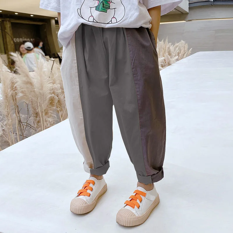 

EACHIN Boys Pants Fashion Color Contrast Trend Sport Casual Pants Teenage Cotton Sweatpants Boy Harem Pants Kids Bottoms