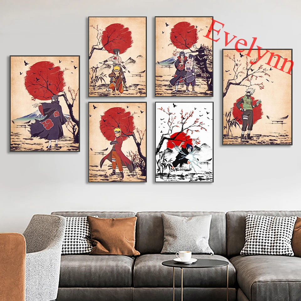 

Japanese Anime naruto Posters And Prints Canvas Home bedroom Decor Painting Wall Art Pictures Nordic Modern Living Room Cuadros