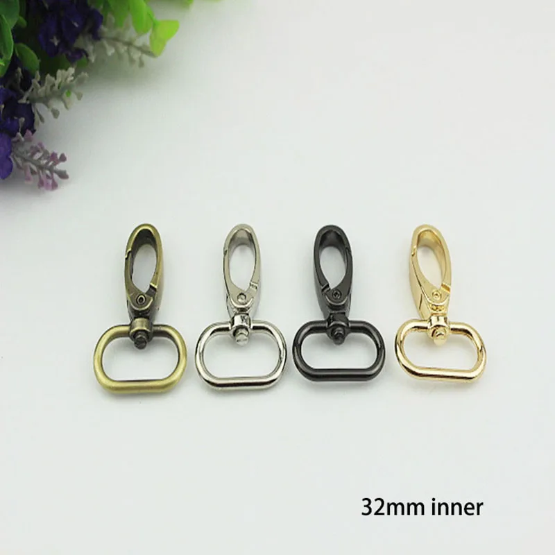 30pcs 15/20/25/32/38mm Bags Strap Metal Buckles Lobster Swivel Carabiner Snap Hook Clasp Collar KeyChain Hanger DIY Accessories