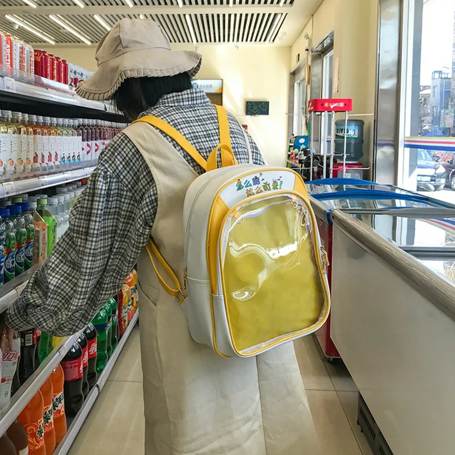 Прозрачные женские рюкзаки с милыми буквами Ita Bookbags школьные сумки для девочек