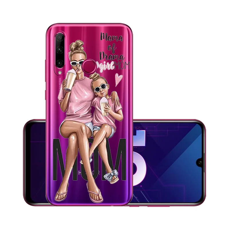 Фото Чехол для Honor 10i с изображением супер-мамы и малыша Чехол для Honor 10i с изображением супер-мамы и малыша