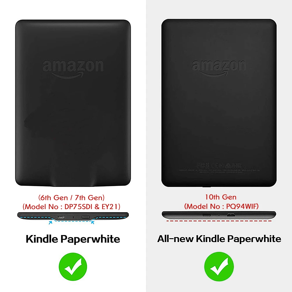 Чехол-подставка для Kindle Paperwhite 10 поколения 2018 (включая Paperwhite, до 2018 года)