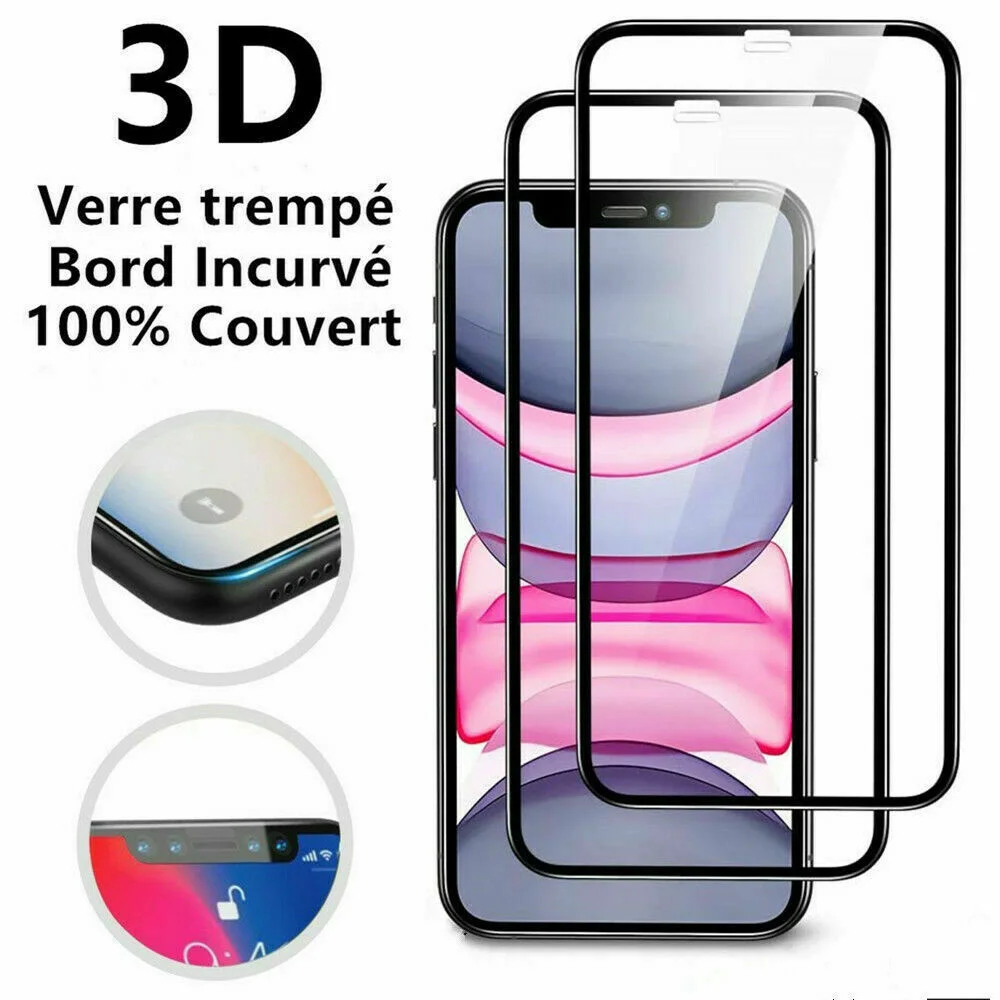 

VERRE TREMPE for IPHONE INTEGRAL 11 12 PRO MAX SE 6 7 8+ X XR VITRE PROTECTION ECRAN