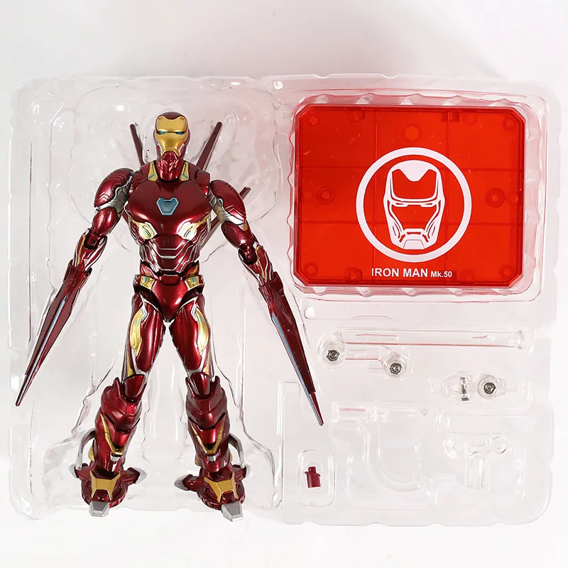 A no box SHF Мстители эндгейм Железный человек Марка L MK 50 нано набор оружия 2 ПВХ фигурка Коллекционная модель игрушки - Цвет: A no box
