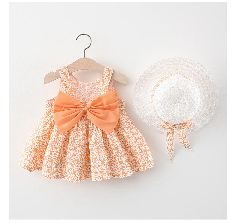 2021 летнее платье для маленьких девочек комплект из 2 предметов с шапочкой и
