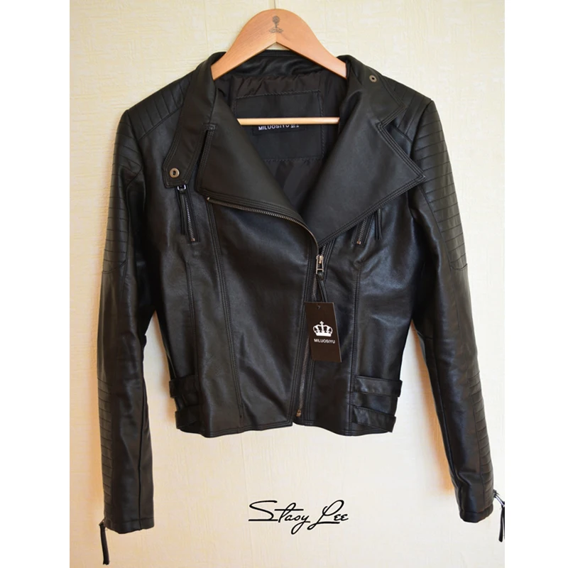 Куртка женская из ПУ кожи на весну осень|leather jacket women|faux leather jacketfaux jackets women |