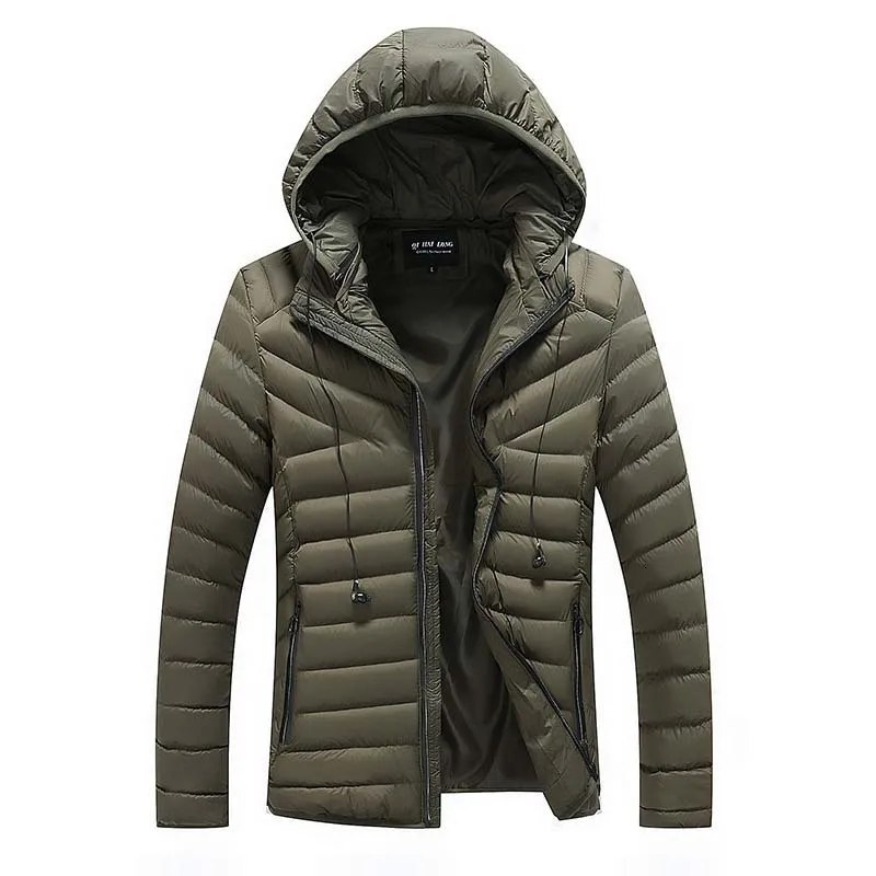 Зимние мужские 2019 новые Cato Wet Green Capuchon Jas Fat теплые куртки плюс размер M-4XL | Мужская
