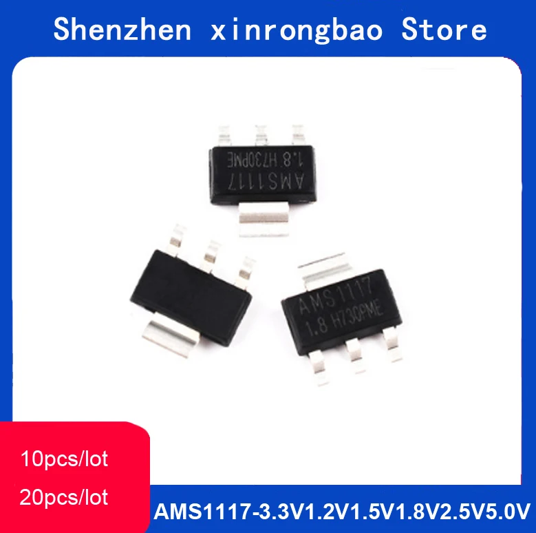 Регулятор напряжения LM1117 10-20 шт. IC REG LIN AMS1117 1 2 V 5 8 3 5V ADJ SOT223 1117 | Электронные
