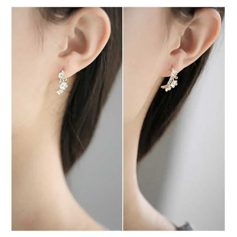 

xiaoboACC 925 Sterling Silver Earrings for Women Romantic Cherry Blossom Stud Earrings Birthday Gift Girls