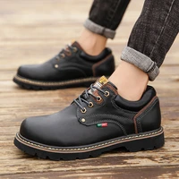 leather work safety shoes for men martin boots safety shoes mens anti puncture work shoes leather boots footwear