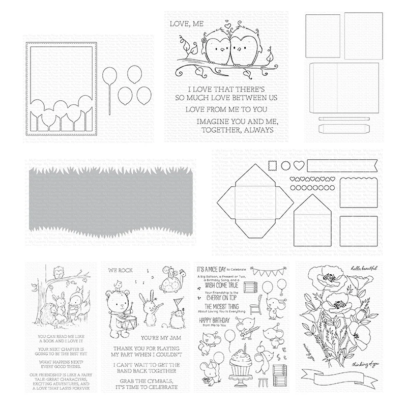 

2021Metal Cutting Dies and Clear Stamp Set For Scrapbooking Paper Craft Handmade Card Album Punch Art Cutter