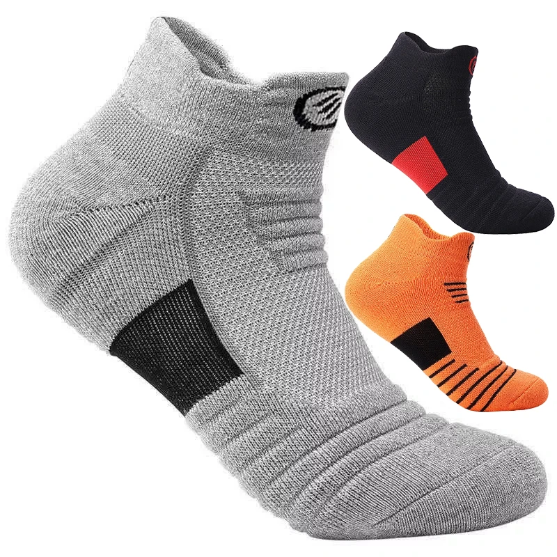 

1PairMen's Running Sports Breathable Socks Thick Cotton Sweat-absorbent Outdoor Sports Socks Walking Basketball Socks Socks Men
