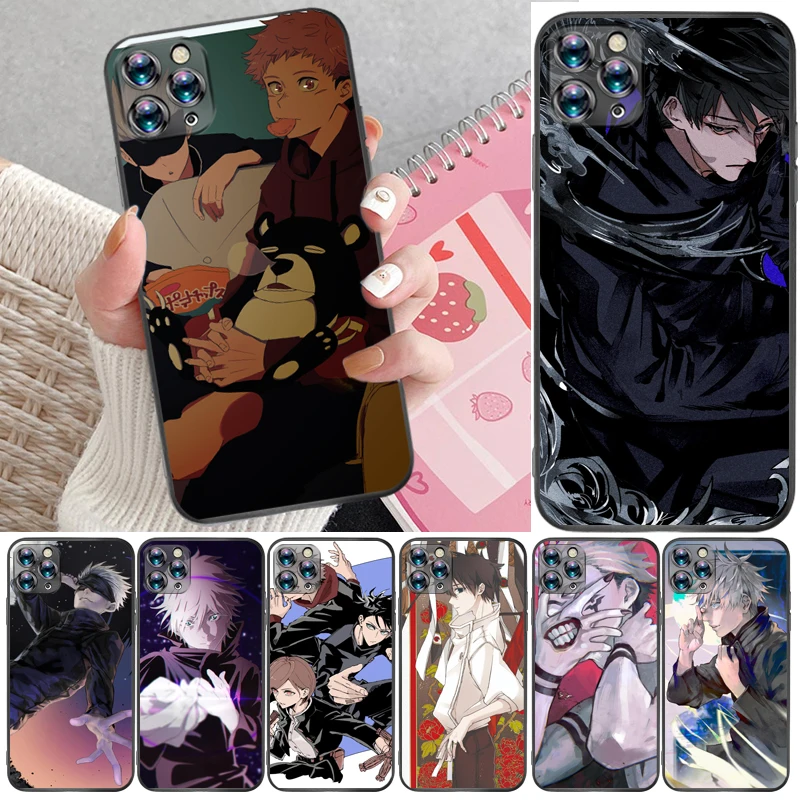 

Jujutsu Kaisen Sukuna Satoru Gojo Yuji Itadori Fushiguro Megumi Phone Case For iPhone XR XS Max Cases Carcasa Coque Funda