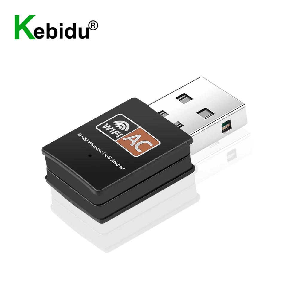 

Kebidu Dual Band 2.4Ghz + 5Ghz USB Wifi Adapter 600Mbps Wifi Receiver Dongle Network Card For Windows XP/Vista/7/8/8.1/10 Mac