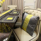 Чехол для подушки чехол высокого качества золотые стразы класса люкс из искусственного шелка фланелевая подушка с геометрическим узором (алмаз) чехол для декора дома таблицы