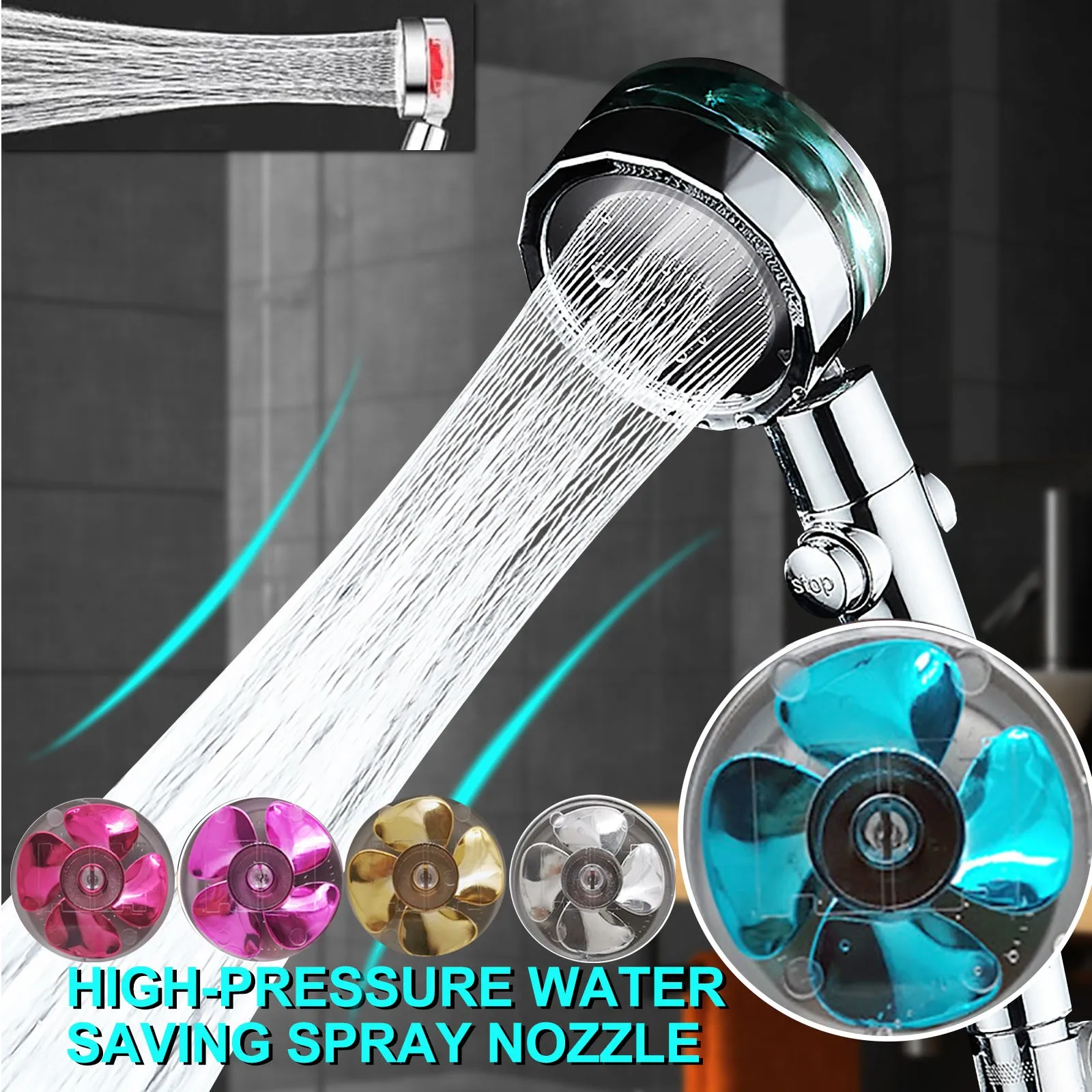 Насадка для душа ванной комнаты водосберегающая Распылительная насадка спа