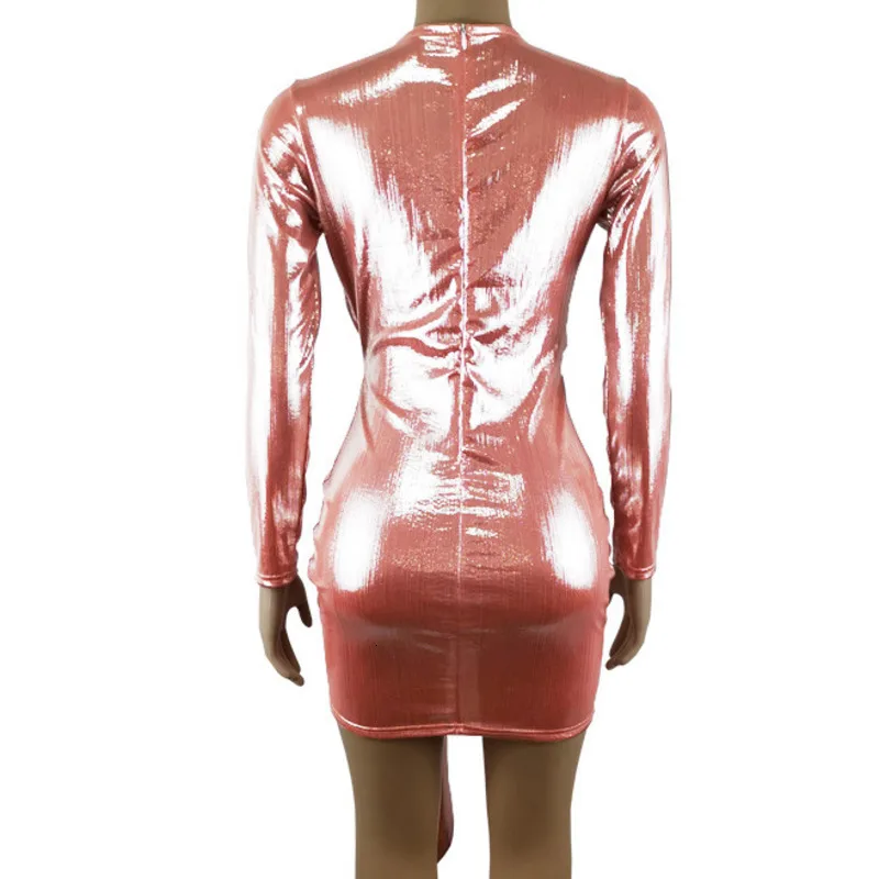 Женское облегающее платье Fuedage Клубное мини-платье с глубоким v-образным вырезом