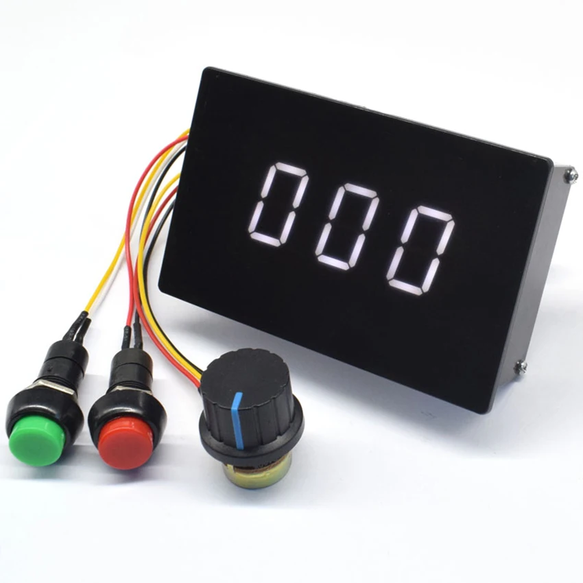 

PWM Motor Speed Controller 6V 9V 12V 18V 24V 36V 48V 60V DC 6V - 30V Stepless Variable Speed/Forward and Reverse Button Switch