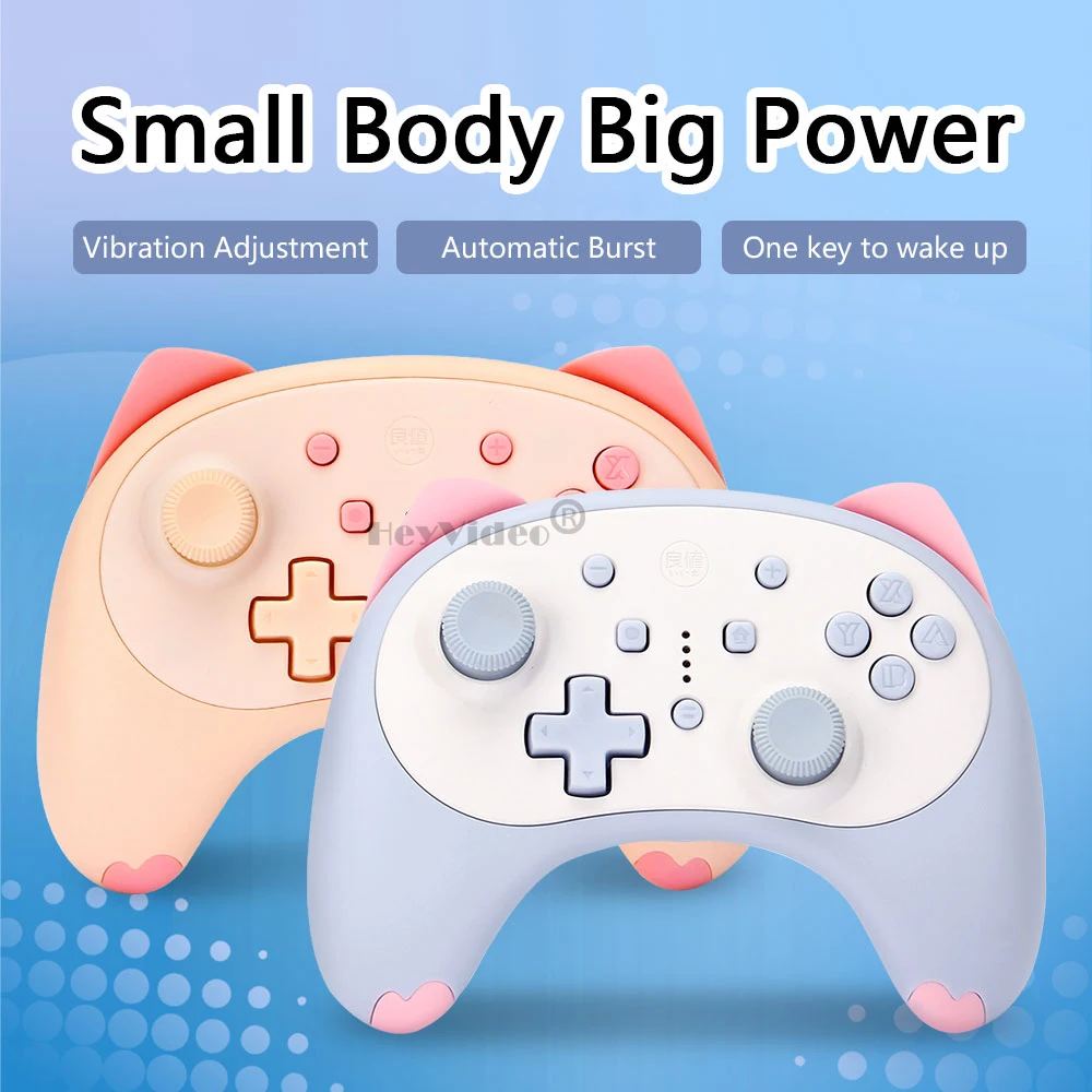 

2021 Cute Wireless Controller for Nintend Switch /Switch Lite Gamepad Joystick Support Bluetooth with Voice Wake Up Function