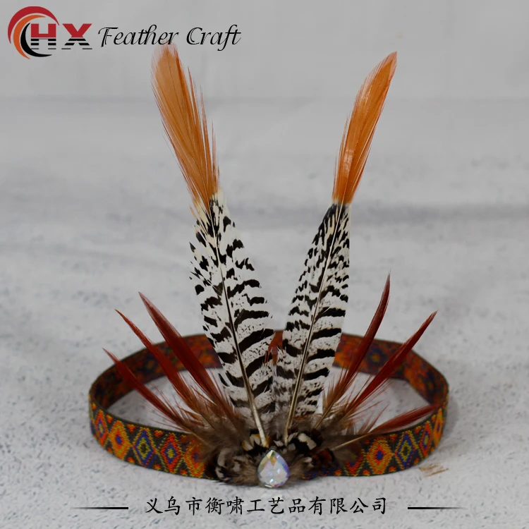Женская повязка на голову с перьями в богемном стиле|festival feather|feathers for headdressesheaddress