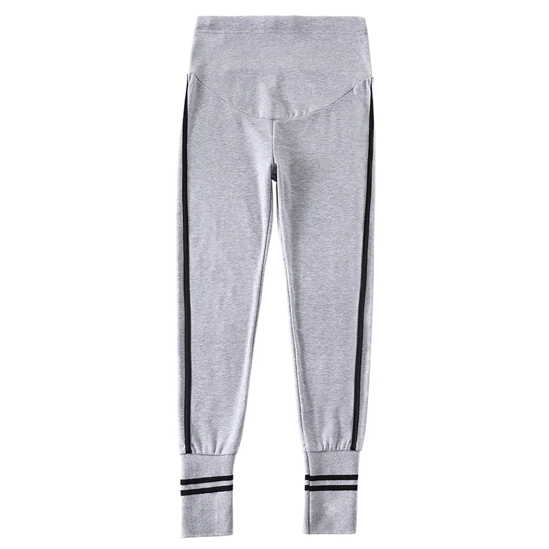 

079# Spring Cotton Maternity Skinny Legging Sports Casual Elastic Waist Belly Pencil Pants Clothes for Pregnant Women Pregnancy