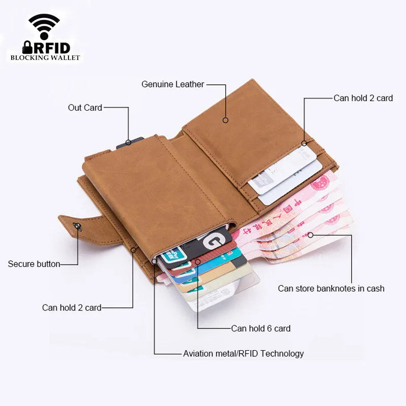 DIENQI Rfid мужские бумажники Классический держатель для карт кошелек мужчин на