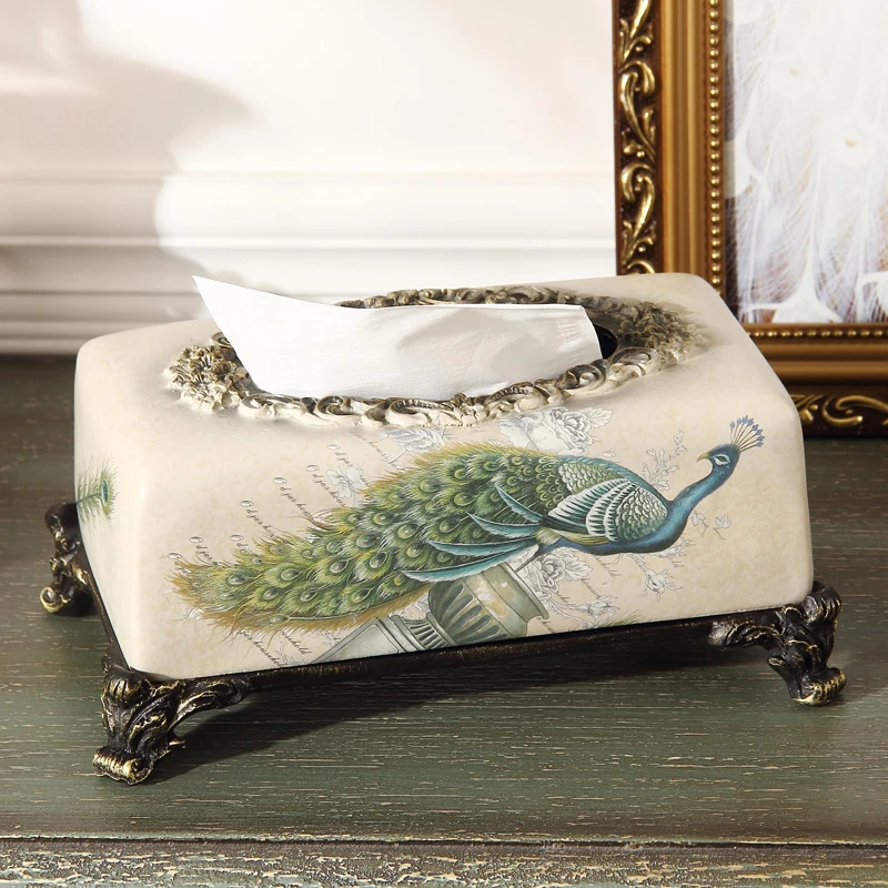 

Creatvie Retro Tissue Boxes with Legs Gold Tissue Holder Container Funny Flower Paper Tissue Box Tissue Doos Box Tissue AB50ZJ