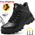 Новые рабочие защитные ботинки, Мужская рабочая обувь, неразрушаемые защитные ботинки, мужская обувь со стальным носком, зимние ботинки, защитная обувь для мужчин