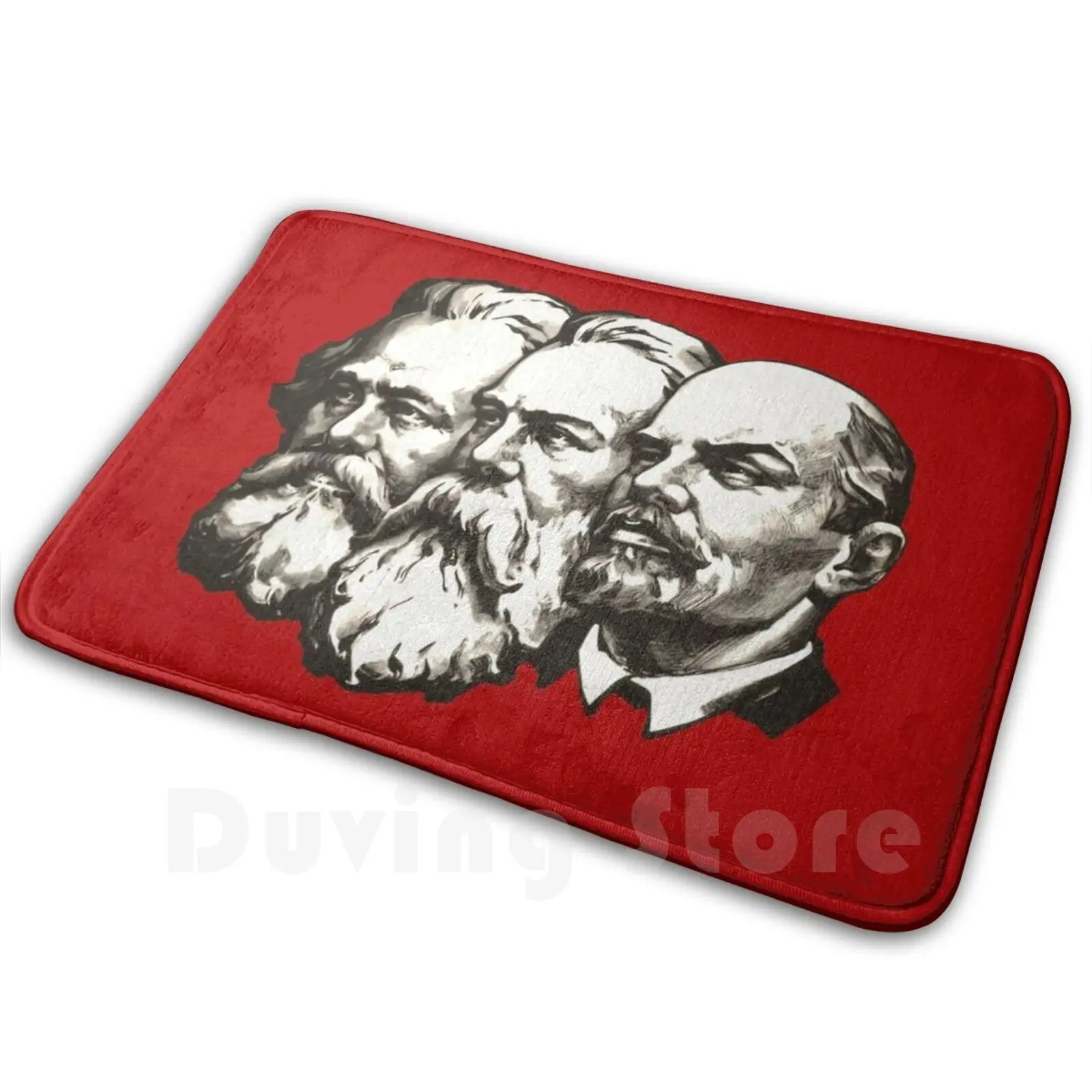 

Marx , Engels And Lenin Carpet Mat Rug Cushion Soft Non-Slip Soviet Propaganda Ussr Vintage Marx Engels Lenin Face