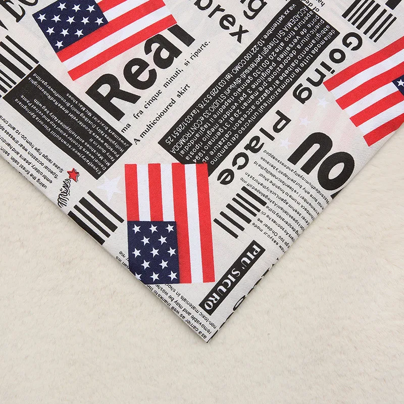 Сатин стрейч США и буквы Национальный флаг из ткани для шитья одежды обивки