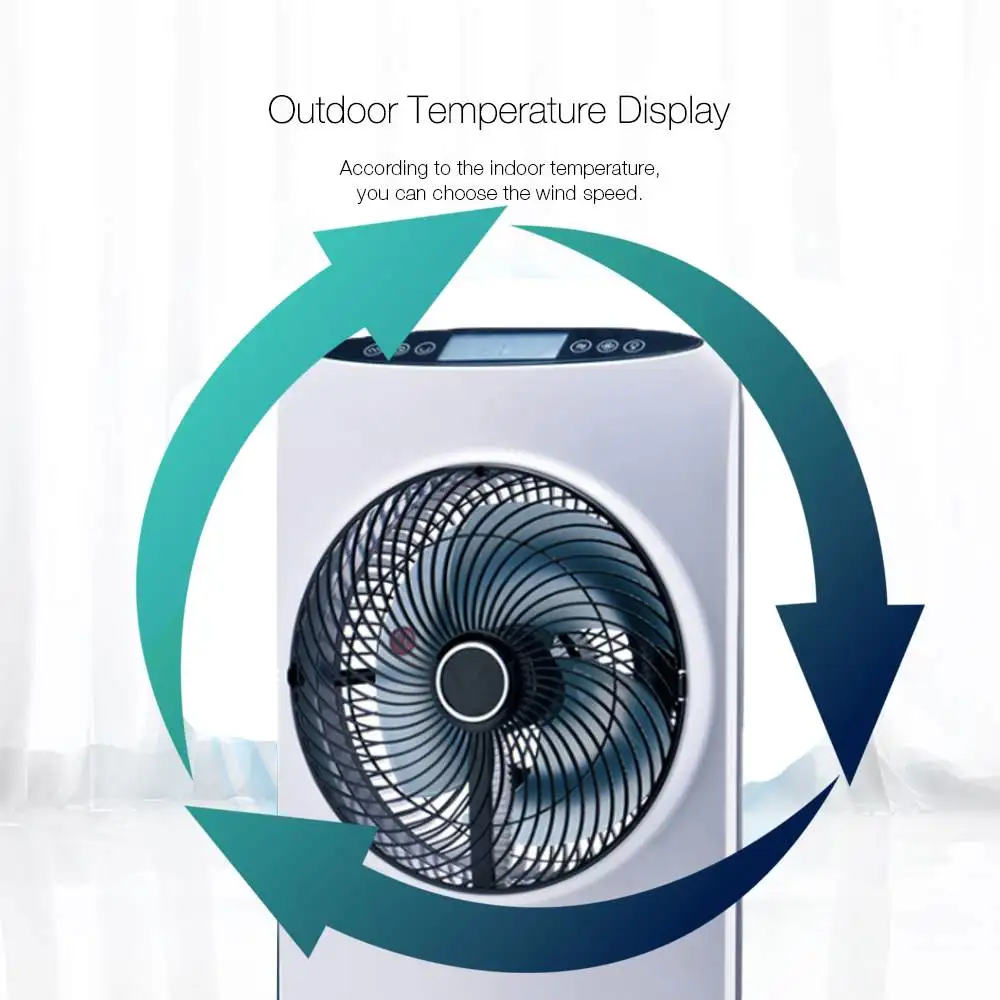 

15 inch 1600ml 220V Spray Fan 8 modes Remote Control Timing Cool Temperature atomization Humidification Air Cooler Cooling Fans