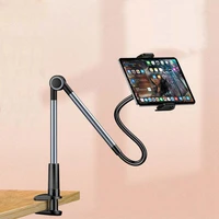2 section arms lazy phone tablet holder foldable rotatable deskside bedside bracket 360 degree adjustable stand holder