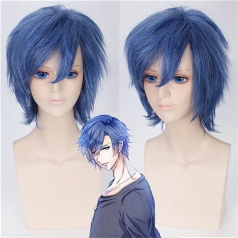 Аниме Uta No Prince Sama Ichinose Tokiya парик микс синий Пушистый Короткий Мужские