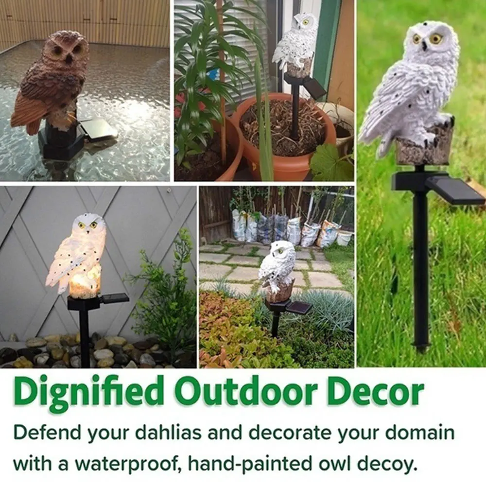 

1 Pcs Owl Stake LED-Lawn-Solar-Lamps Outdoor IP66 600MAH Yard Lawn Path Night Lights Christmas Garden Landscape Lighting